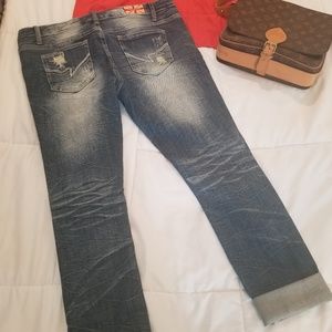 Machine Jeans - Cropped distressed jeans Machine Jeans - Cropped distressed jeans